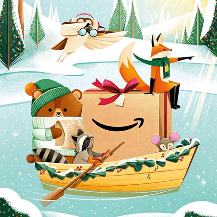 Amazon Holiday Toy Book - 100 Piece Jigsaw Puzzle from Buffalo Games - Forest Friends Adventure - Family Game Night Puzzle Fun - Finished Size is 15 x 11