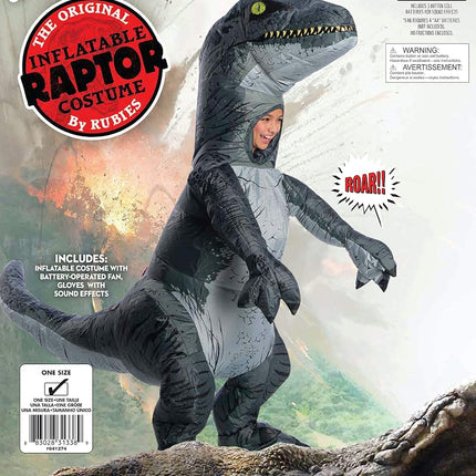 Rubie's Jurassic World: Fallen Kingdom Child's Velociraptor Inflatable Costume With Sound