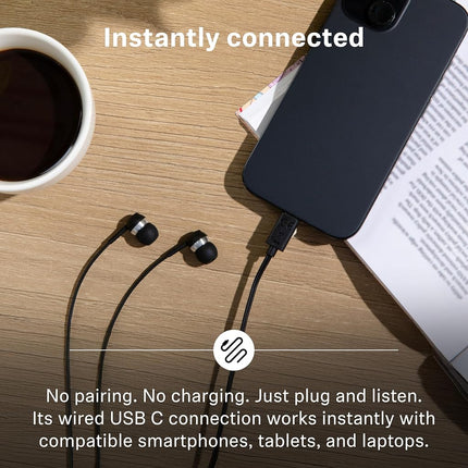 Sennheiser CX 80U in-Ear Headphones, USB C Connection, Black
