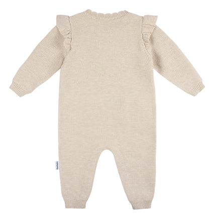 Gerber Baby Girls' Sweater Knit Romper Jumpsuit, Grey Deer, 24 Months
