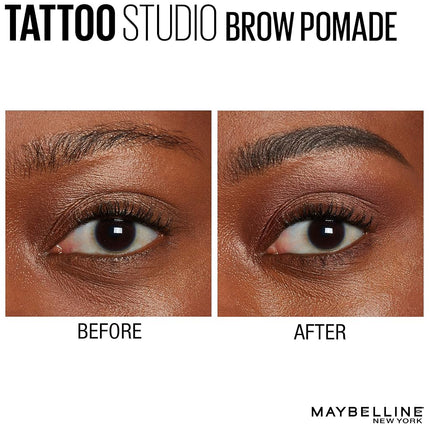 Maybelline New York TattooStudio Brow Pomade Long Lasting, Buildable, Eyebrow Makeup, Black Brown, 1 Count