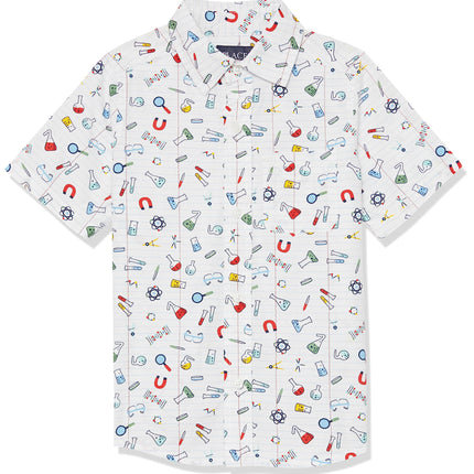 The Children's Place Boys' Short Sleeve Poplin But