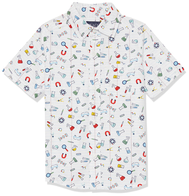 The Children's Place Boys' Short Sleeve Poplin But
