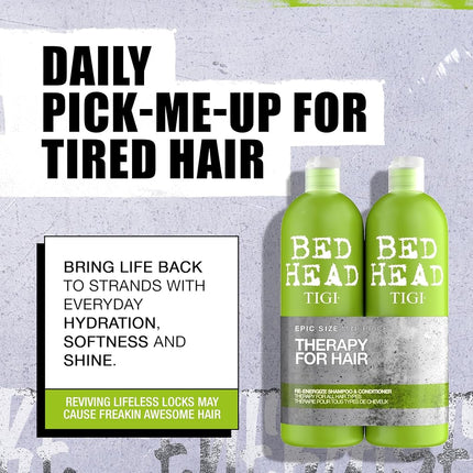 ZWILLING TIGI Bed Head Renergize Shampoo and Conditioner Duo, 25.36 oz