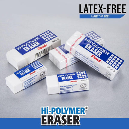 Pentel Hi-Polymer Block Eraser, Small, 3 Pack (ZEH05BP2F)