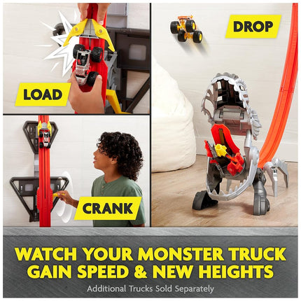 Monster Jam ThunderROARus Drop Playset with Exclusive Monster Truck, Over 2 Metres Tall, Lights and Sounds, Kids’ Toys for Boys and Girls Ages 5 and up