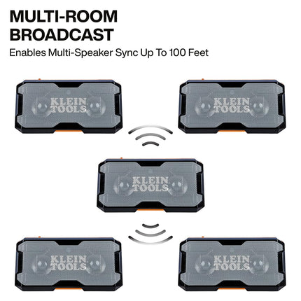 KLEIN TOOLS 69365MB MODbox Bluetooth Speaker, Portable Wireless Speaker with Magnetic Mounting, Premium Audio with Bass Boost, IP67 Dust and Waterproof Rated, USB-C Charging with Built-in Power Bank