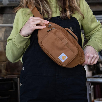 Carhartt Unisex's Adjustable Waist, Durable, Water Resistant Hip Pack, Gravel, One Size