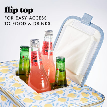 Fit & Fresh, 24-Can Soft Cooler Bag Insulated Leak-Resistant, Portable Soft Cooler, Large Cooler, Soft Sided Cooler Bag, Travel Cooler, Lemon Vines