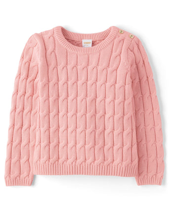 Gymboree Girls' and Toddler Long Sleeve Cable Knit