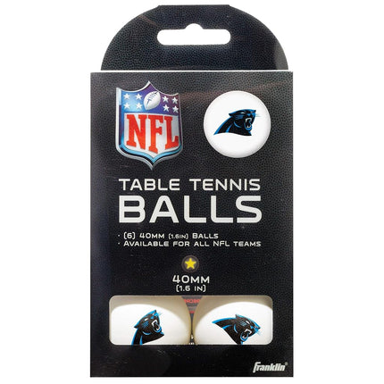 Franklin Sports NFL Carolina Panthers Franklin Table Tennis Balls 6 pack