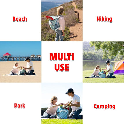 dbest Products Ultra Compact Cooler Smart Cart, Black Insulated Collapsible Rolling Tailgate BBQ Beach Summer
