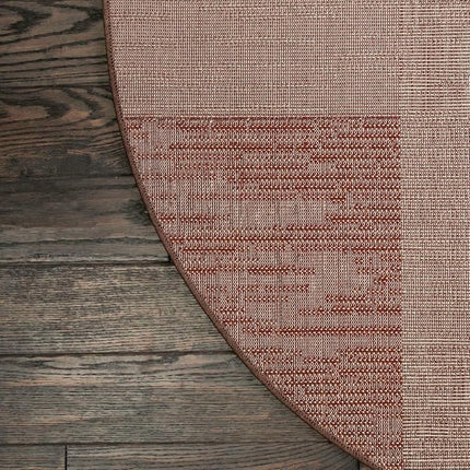 Unique Loom Autumn Collection Checkered Abstract Casual Warm Toned Multi/Dark Brown Oval Rug (3' 3 x 5' 3)