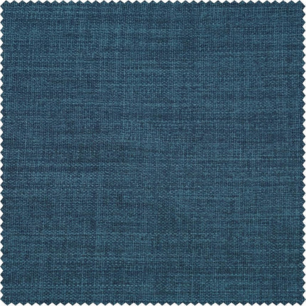 Cortinas HPD Half Price Drapes Faux Linen que Oscurecen la Habitación - Cortinas de Lino de Lujo Extragrandes de 84 Pulgadas de Largo para Dormitorio y Sala de Estar (1 Panel), 100W X 84L, Azul Historia