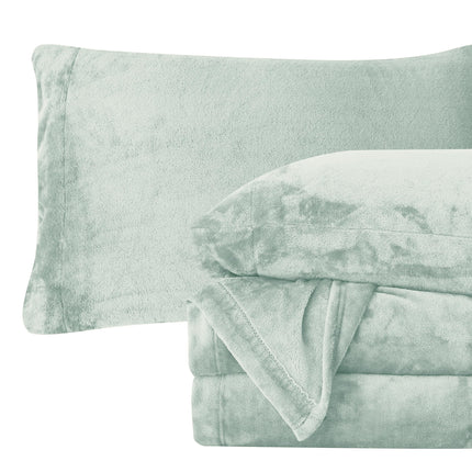 Elegant Comfort Luxuriously Soft 4-Piece Velvet Pl