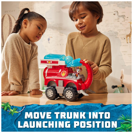 Paw Patrol Jungle Pups, Marshall Elefante Camión de Bomberos con Lanzador de Proyectiles, Camión de Juguete con Figura de Acción, Juguetes para Niños y Niñas de 3 Años en Adelante