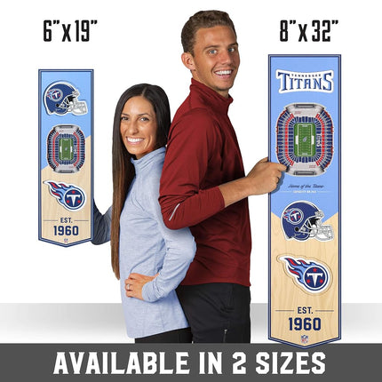 YouTheFan NFL Tennessee Titans Bannière 3D Stade 8x32 - Nissan Stadium
