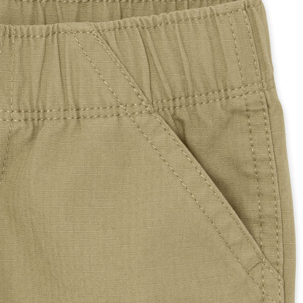 The Children's Place Baby Toddler Boys Pull on Cargo Shorts, Flax Single, 4T