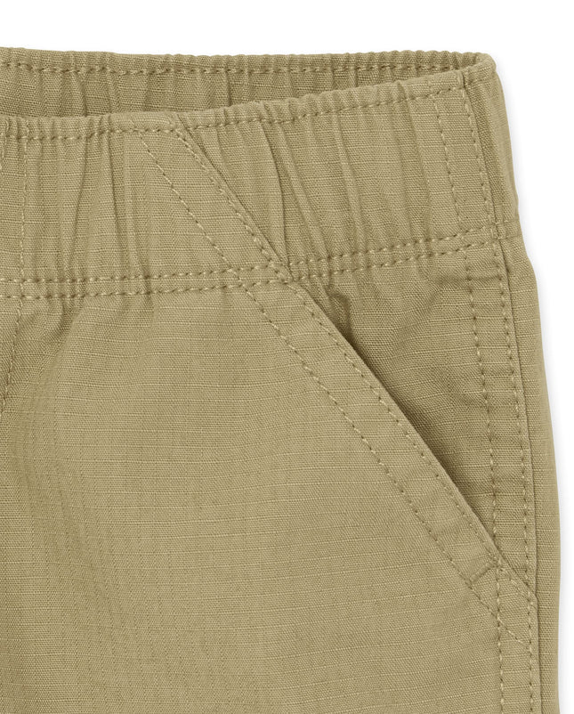 The Children's Place Baby Toddler Boys Pull on Cargo Shorts, Flax Single, 4T