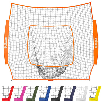 GoSports Team Tone Replacement 7 ft x 7 ft Baseball/Softball Net - Compatible with GoSports Brand 7 ft x 7 ft Baseball Net - Frame Not Included - Orange