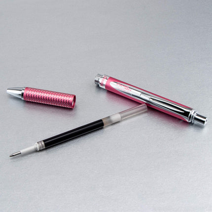 Pentel BL407-A line width, liquid gel-roller sterling with a pressure mechanism, 0.35 mm Pink