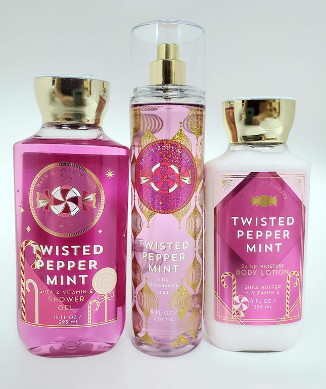 Bath Body rks Twisted Peppermint Mist Shower Gel A
