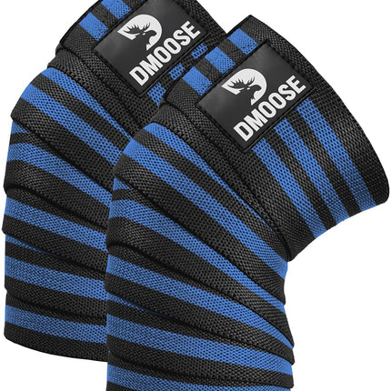 DMoose Fitness Knee Wraps for Weightlifting (Pair)