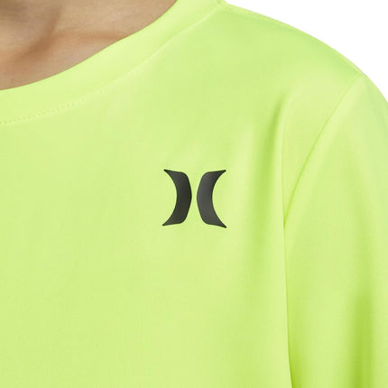 Hurley Boys Long Sleeve Rash Guard Shirt, Volt, 7