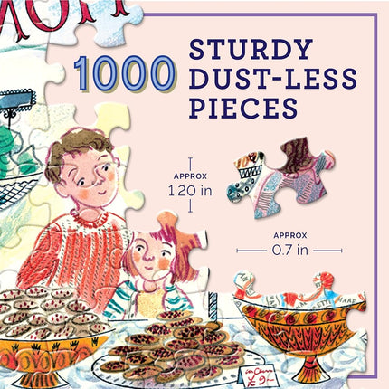 eeBoo 1000 Piece Puzzle -Sweet Shoppe Puzzle for Adults, Square 23" x 23" Made with Recycled Board & Vegetable-Based Ink