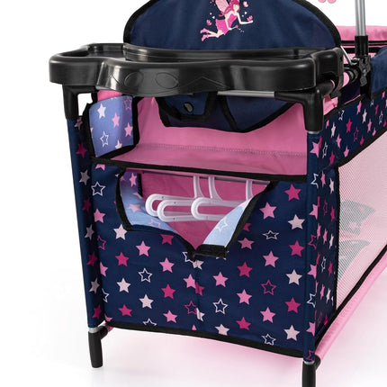 Bayer Design 62616AA Doll Bed with Integrated high Chair, Changing Table, Mobile, Doll Accessories