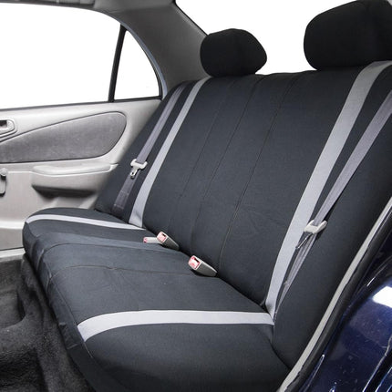 FH Group Three-Row Premium Modernistic Full Set Car Seat Covers, 7 Seater Covers - Universal Fit for Cars Trucks and SUVs Orange/Black