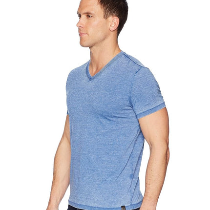 Lucky Brand Men's Venice Burnout V-Neck Tee Shirt, Monaco Blue, XL