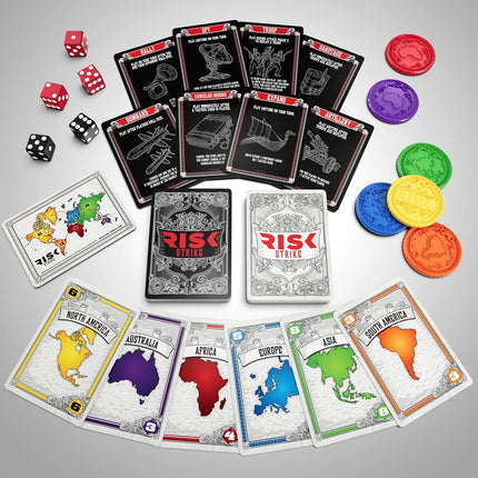 Hasbro Gaming Risk Strike Cards and Dice Game, Quick-Playing Strategy Card Game for 2-5 Players, 20 Min. Average, Family Games, Party Games