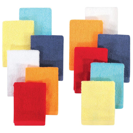 Hudson Baby Lingettes pour Bébé Unisexe en Rayonne de Bambou Tissée, Lot de 12, Couleurs Vives, Taille Unique
