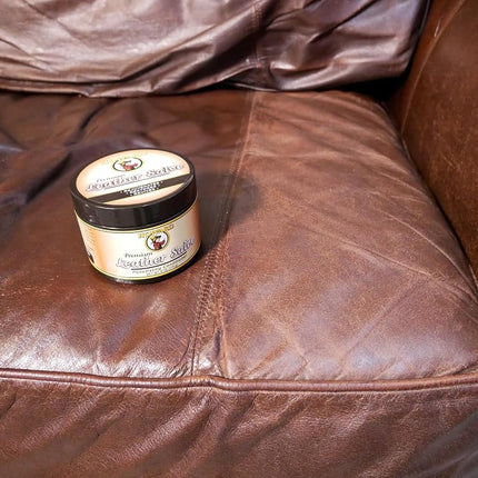 HOWARD PRODUCTS LS0006 Premium Leather Salve Conditioner, 170g - Renews Old Leather, Protects New Leather, Deep Penetrating Formula with Purified Lanolin, Neatsfoot, Coconut Oil, Beeswax