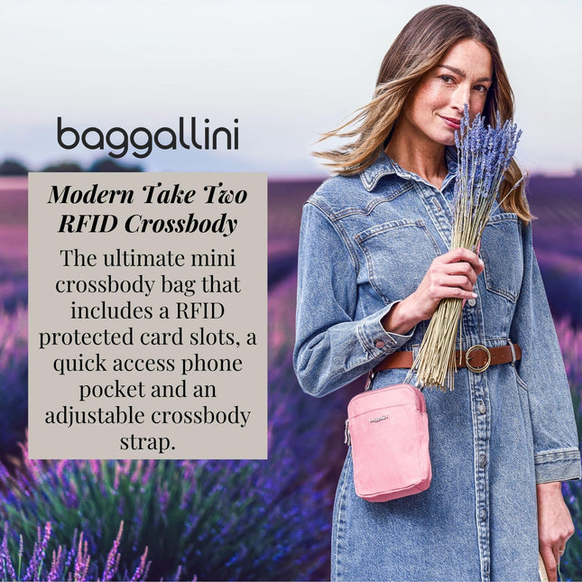 Baggallini Modern Take Two RFID sac bandoulière, Bleu bord de mer, Taille unique
