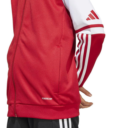 Adidas Unisex Child SQUADRA25 Hoody Kids, Red / white, XL