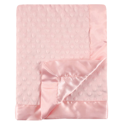 Hudson Baby Dotted Mink Blanket with Satin Binding