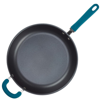 Rachael Ray Create Delicious Deep Hard Anodized Nonstick Frying Pan/Fry Pan/Hard Anodized Skillet - 12.5 Inch, Gray