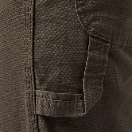 Dickies Pantalón de carpintero de pato ligero de corte recto relajado para hombre, negro oliva, 36W x 32L