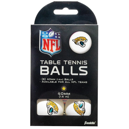 Franklin Sports NFL Jacksonville Jaguars Franklin Table Tennis Balls 6 pack