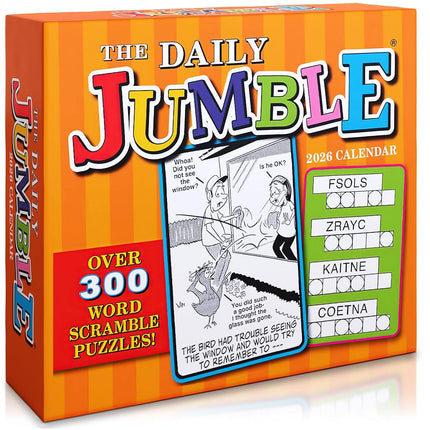 Daily Jumble 2026 Daily Desk Calendar: Boxed Page-