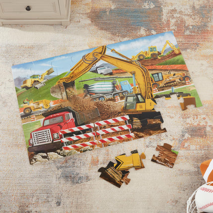 Melissa & Doug Building Site Jumbo Jigsaw Floor Puzzle (48 pcs, 2 x 3 feet Long)