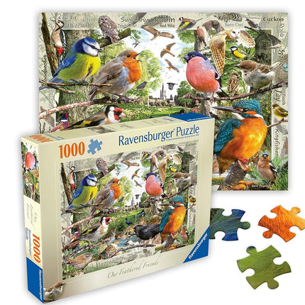 Ravensburger Our Feathered Friends 1000 Piece Jigsaw Puzzle for Adults, Garden Birds Design, Ages 12 Years and Up