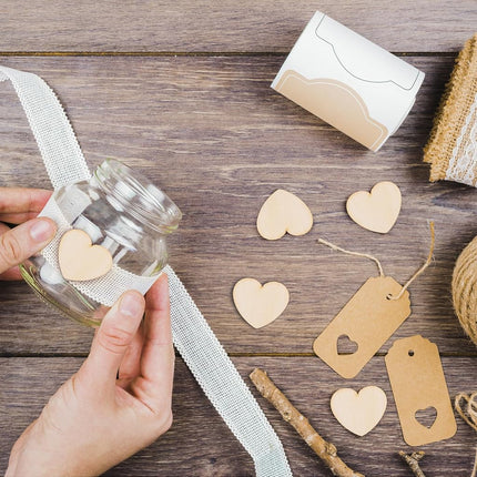 Kate Aspen 22103WD Unifinished Wood Hearts for Guest Book Alternative, Wooden Shapes for Crafts Guestbook, Brown