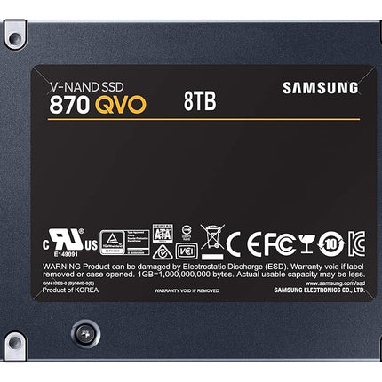 SAMSUNG 870 QVO SATA III SSD 8TB 2.5" Internal Solid State Drive, Upgrade Desktop PC or Laptop Memory and Storage for IT Pros, Creators, Everyday Users, MZ-77Q8T0B [Canada Version]