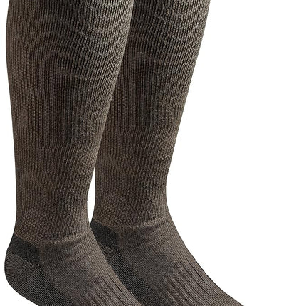 Dickies Men's Light Compression Comfort Over-The-Calf Socks, Available in M-XXL (2, 4 Pairs), Brown (2 Pairs), Medium