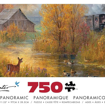 Buffalo Games - Panoramic Series - Abraham Hunter - Southern Rails - 750 Piece Jigsaw Puzzle for Adults - Challenging Puzzle Perfect for Game Nights - Finished Size is 38.25 x 11.25