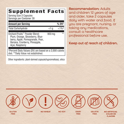 Nature's Way Orchard Fruits Capsules, 60 Count