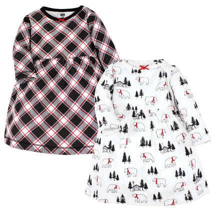 Hudson Baby Baby Girls' Cotton Dresses, Winter Bea